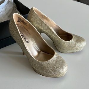 Gold Sparkle Kenneth Cole Heels